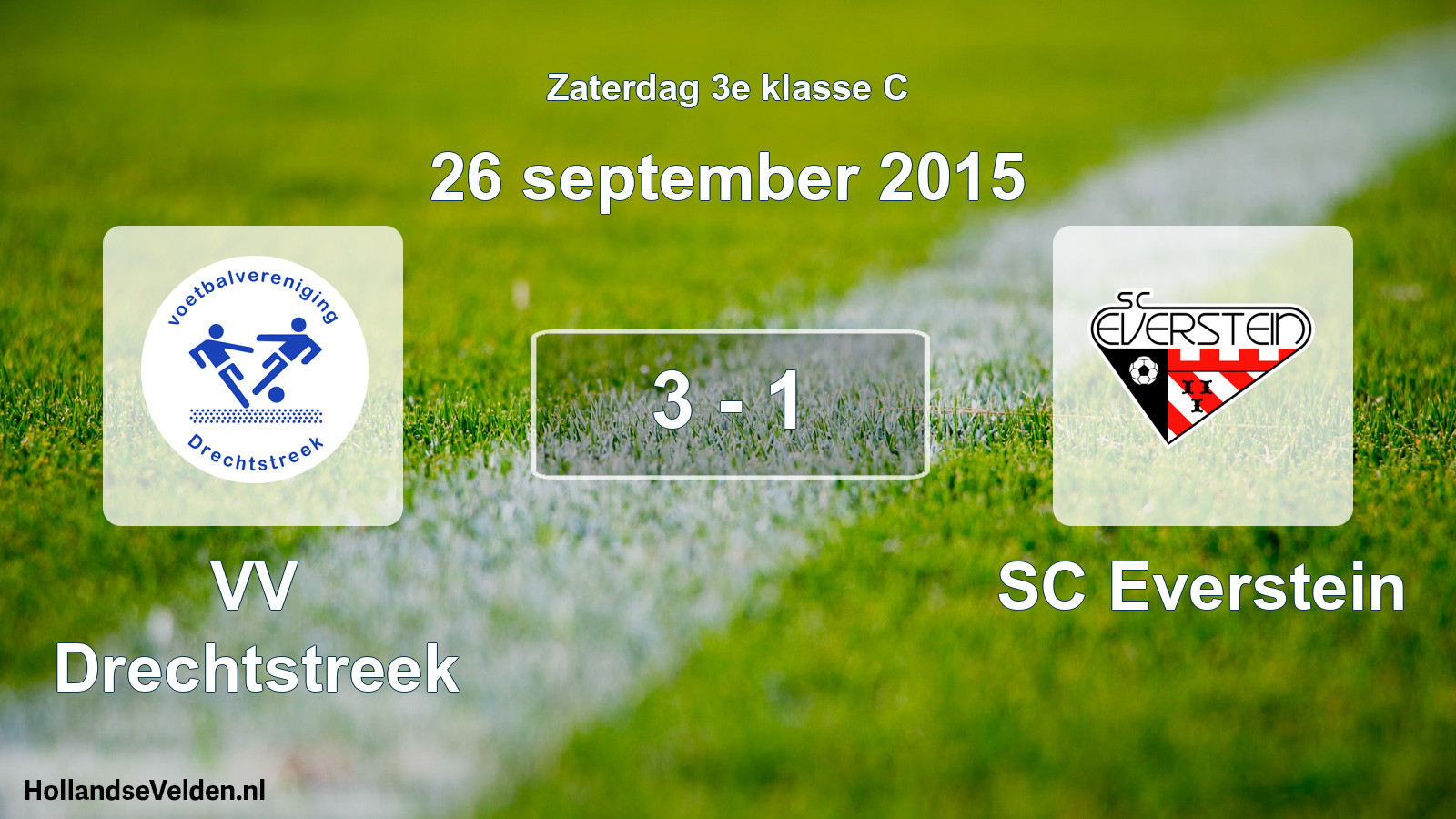 Total number of matches played: VV Drechtstreek - SC Everstein 3 - 1 (26 September 2015)