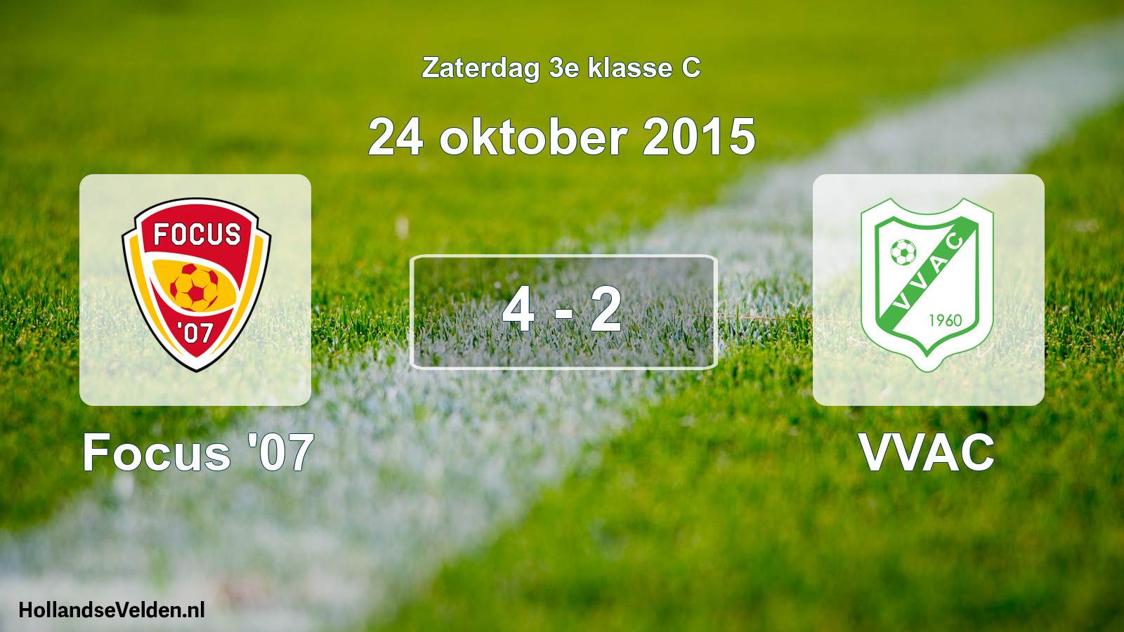 Total number of matches played: Focus '07 - VVAC 4 - 2 (24 October 2015)