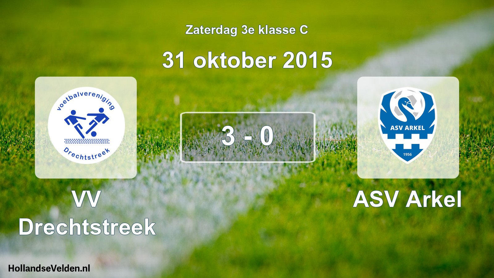 Total number of matches played: VV Drechtstreek - ASV Arkel 3 - 0 (31 October 2015)