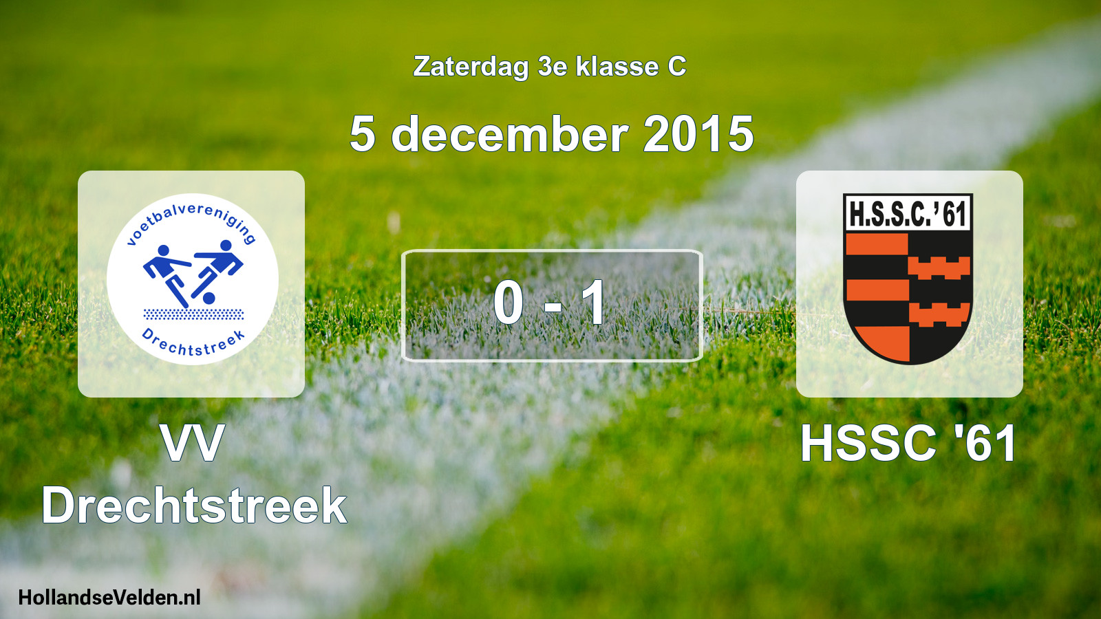 Total number of matches played: VV Drechtstreek - HSSC '61 0 - 1 (5 December 2015)