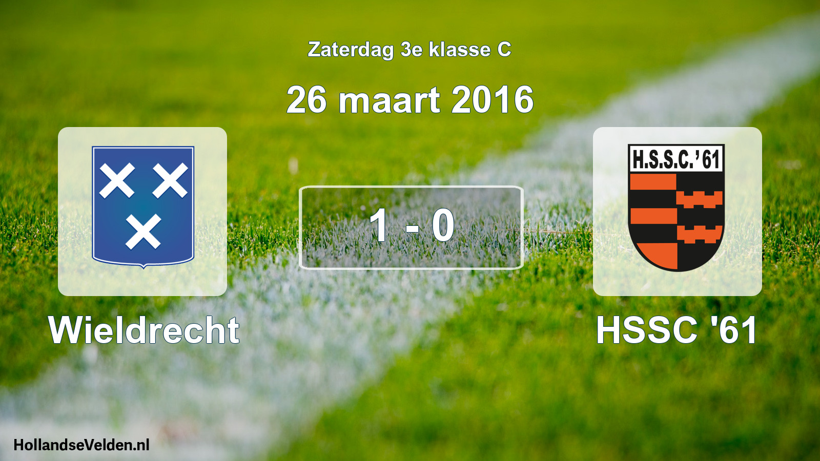 Total number of matches played: Wieldrecht - HSSC '61 1 - 0 (26 March 2016)