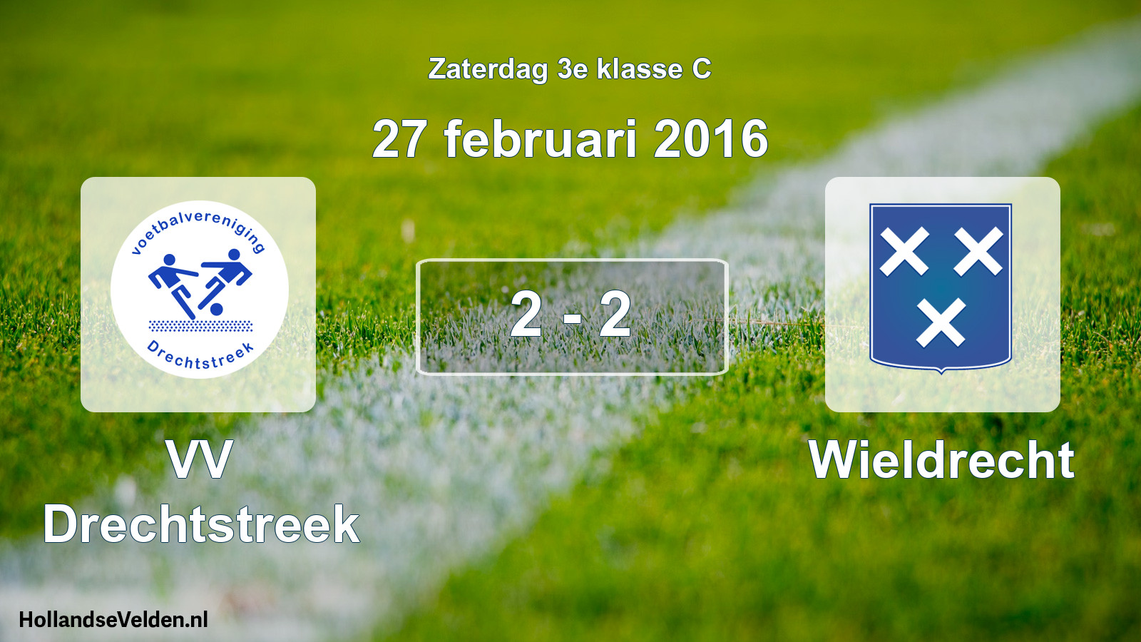 Total number of matches played: VV Drechtstreek - Wieldrecht 2 - 2 (27 February 2016)