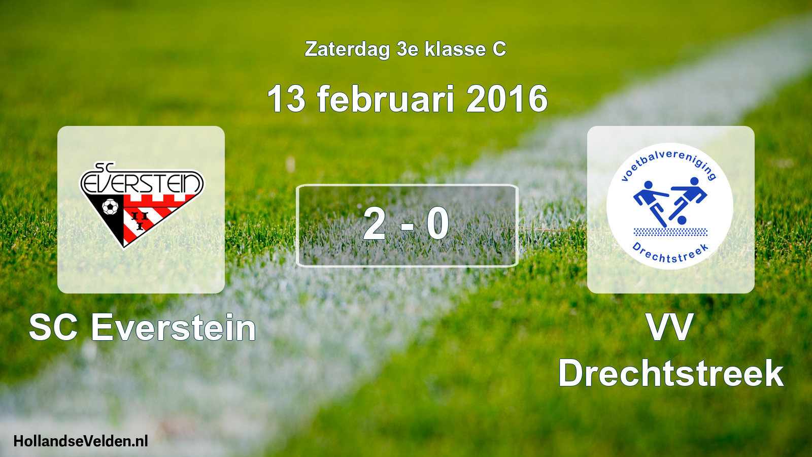 Total number of matches played: SC Everstein - VV Drechtstreek 2 - 0 (13 February 2016)