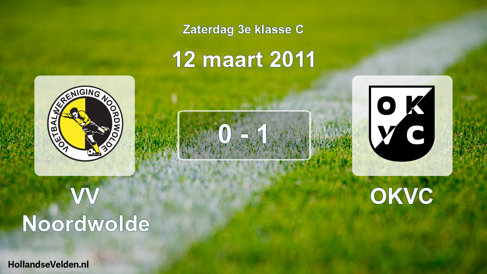 Total number of matches played: VV Noordwolde - OKVC 0 - 1 (12 March 2011)