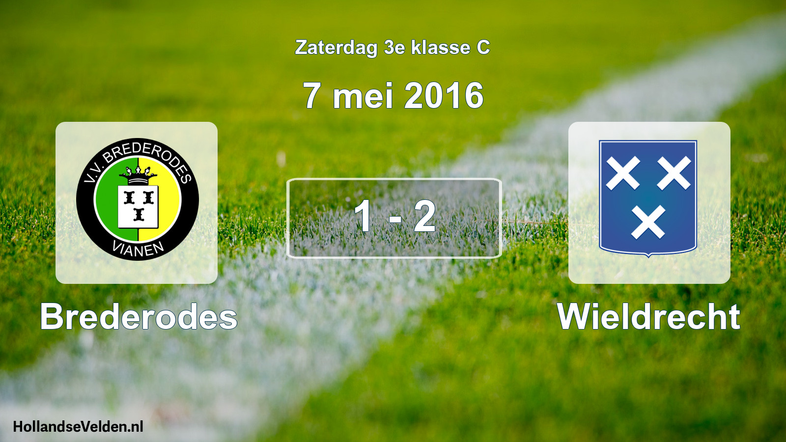 Total number of matches played: Brederodes - Wieldrecht 1 - 2 (7 May 2016)