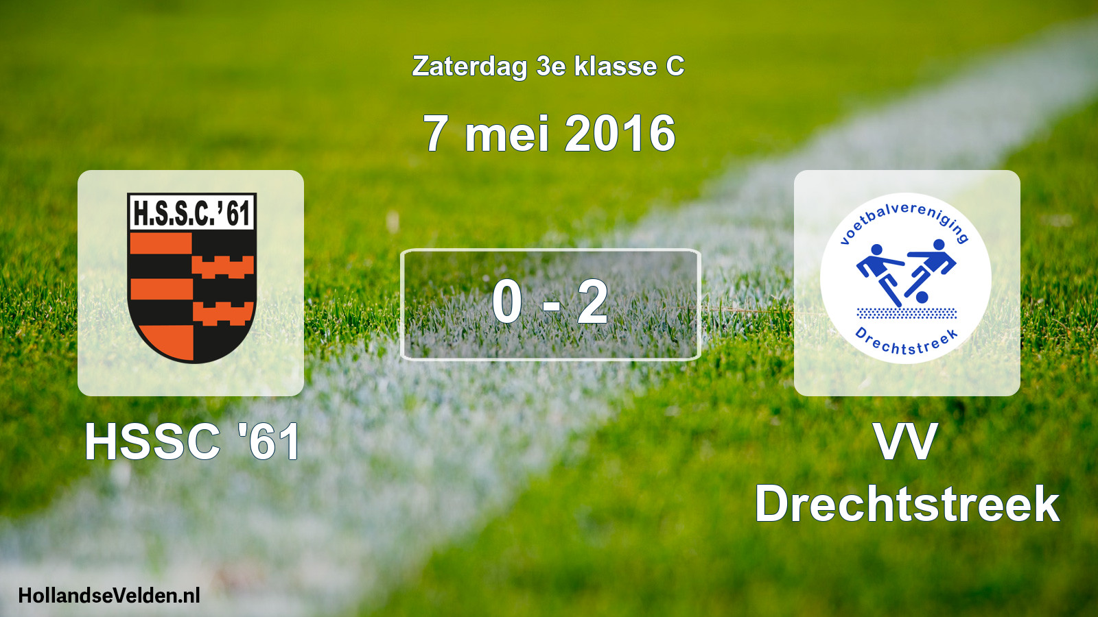 Total number of matches played: HSSC '61 - VV Drechtstreek 0 - 2 (7 May 2016)