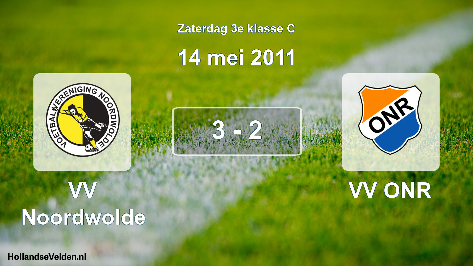 Total number of matches played: VV Noordwolde - VV ONR 3 - 2 (14 May 2011)
