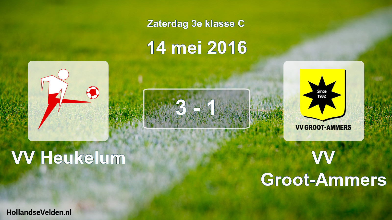 Total number of matches played: VV Heukelum - VV Groot-Ammers 3 - 1 (14 May 2016)