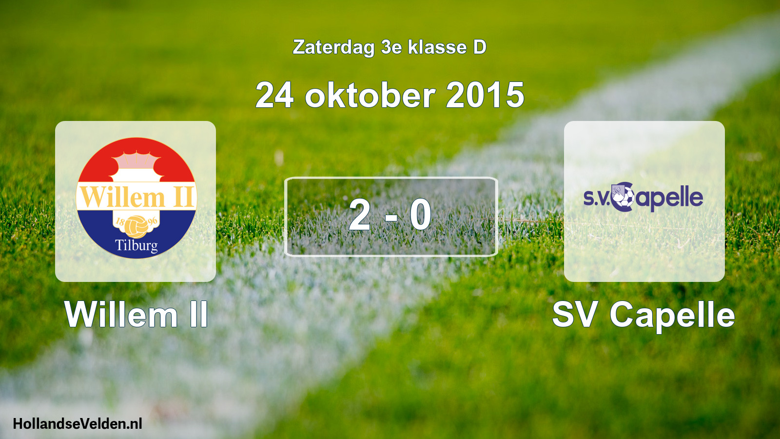 Total number of matches played: Willem II - SV Capelle 2 - 0 (24 October 2015)