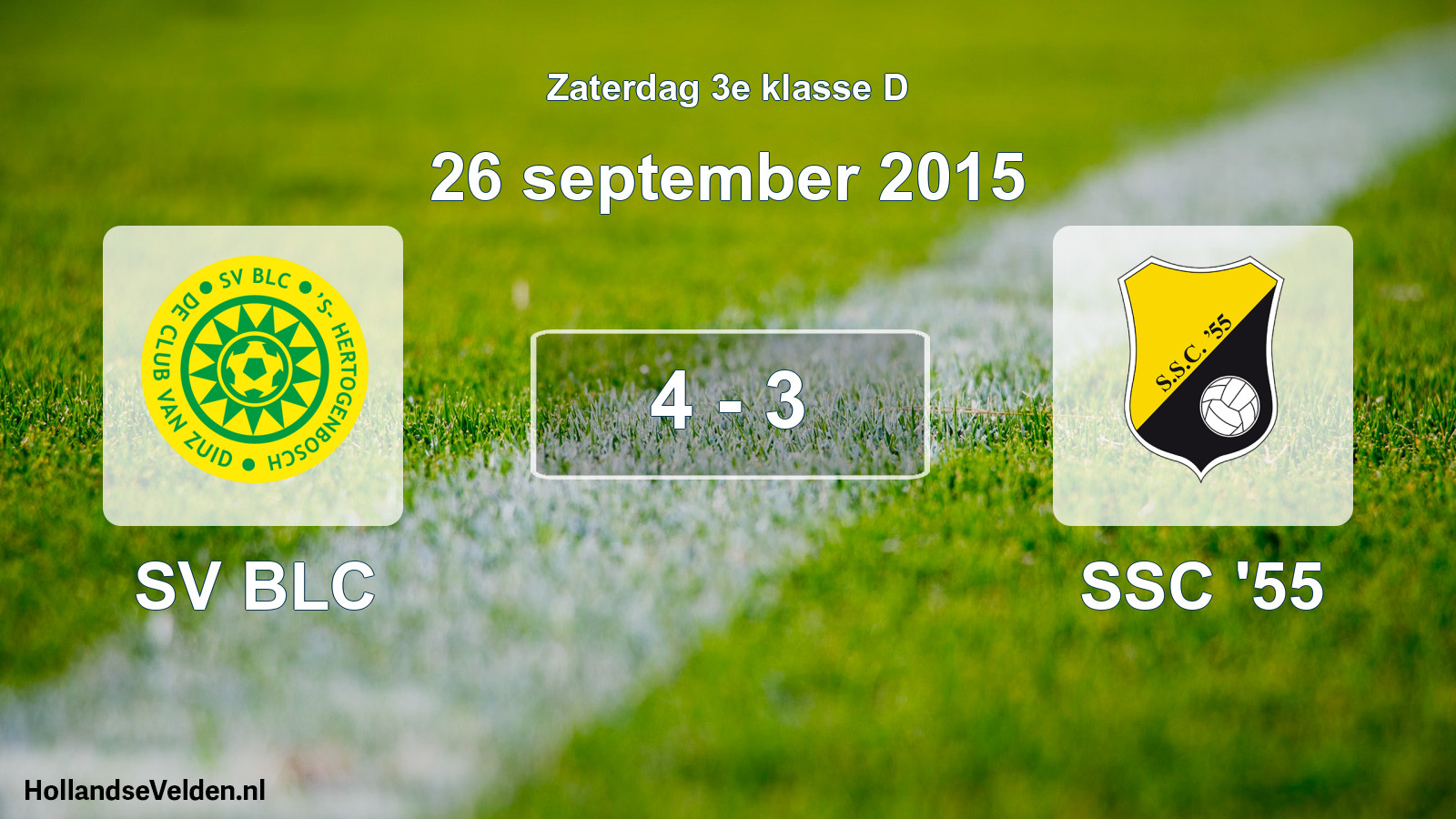 Total number of matches played: SV BLC - SSC '55 4 - 3 (26 September 2015)