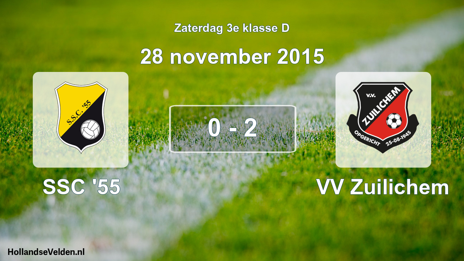 Total number of matches played: SSC '55 - VV Zuilichem 0 - 2 (28 November 2015)