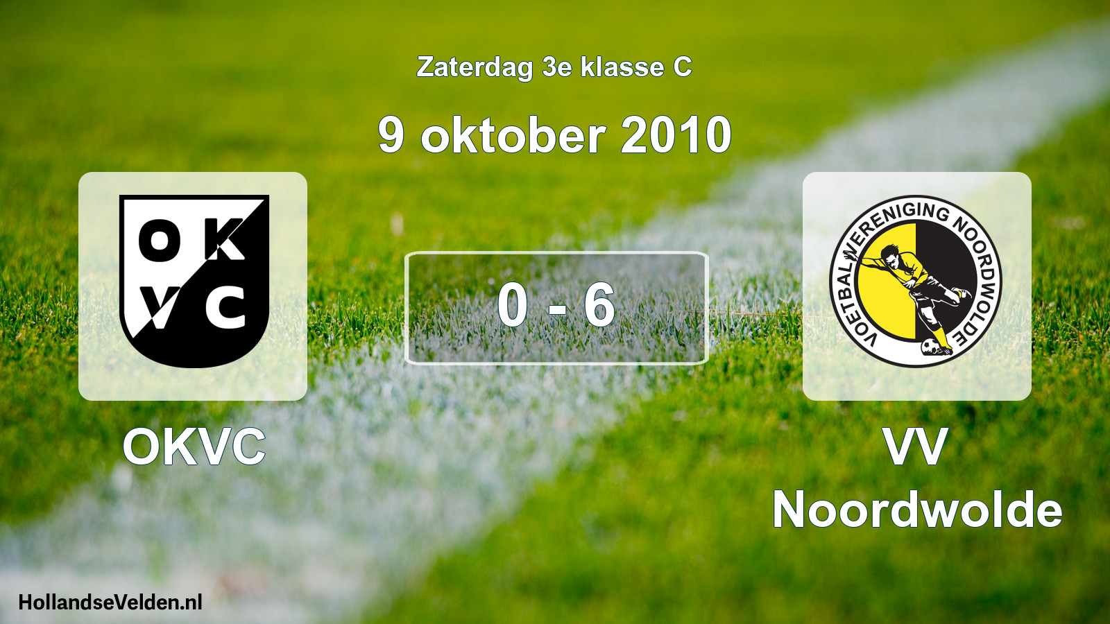 Total number of matches played: OKVC - VV Noordwolde 0 - 6 (9 October 2010)