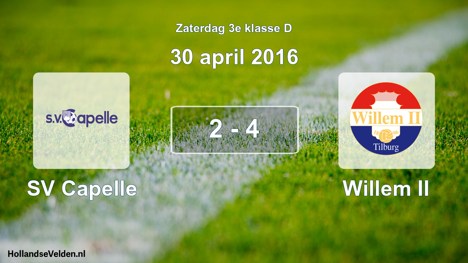 Total number of matches played: SV Capelle - Willem II 2 - 4 (30 April 2016)