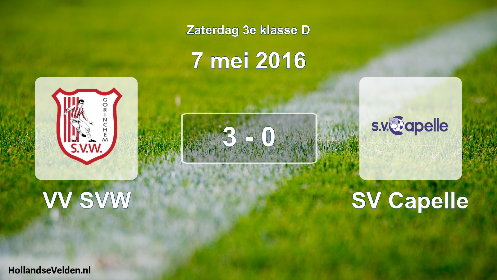 Total number of matches played: VV SVW - SV Capelle 3 - 0 (7 May 2016)