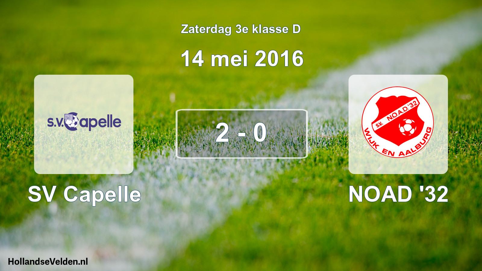 Total number of matches played: SV Capelle - NOAD '32 2 - 0 (14 May 2016)