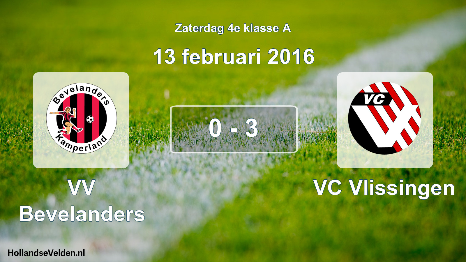 Total number of matches played: VV Bevelanders - VC Vlissingen 0 - 3 (13 February 2016)