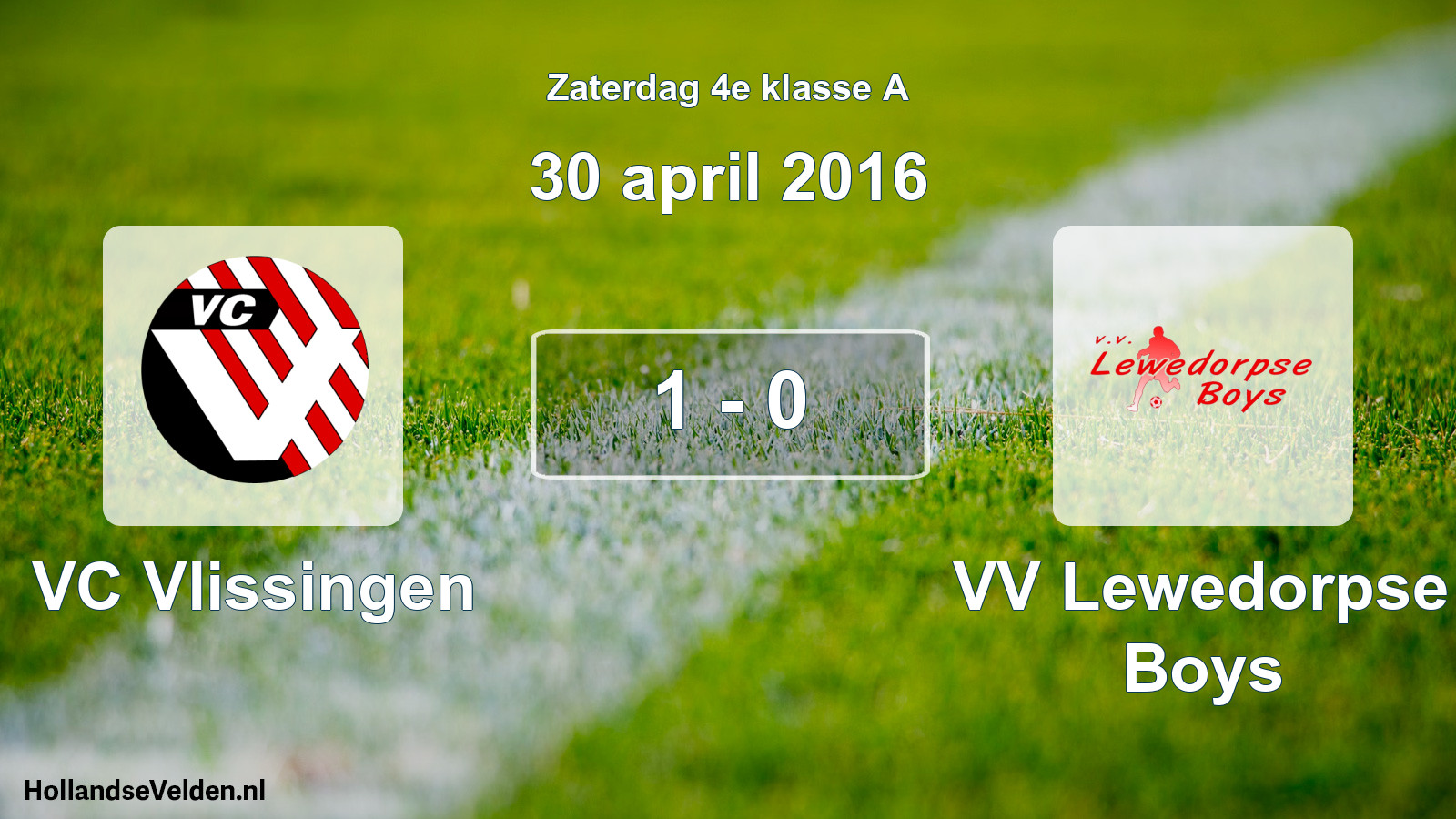 Total number of matches played: VC Vlissingen - VV Lewedorpse Boys 1 - 0 (30 April 2016)