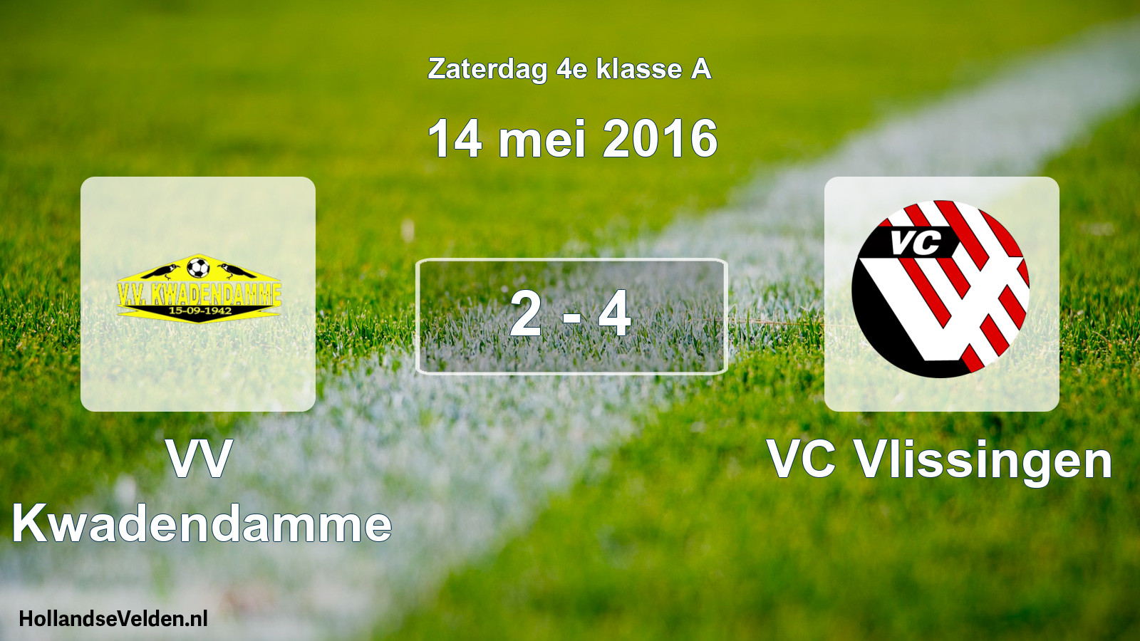 Total number of matches played: VV Kwadendamme - VC Vlissingen 2 - 4 (14 May 2016)