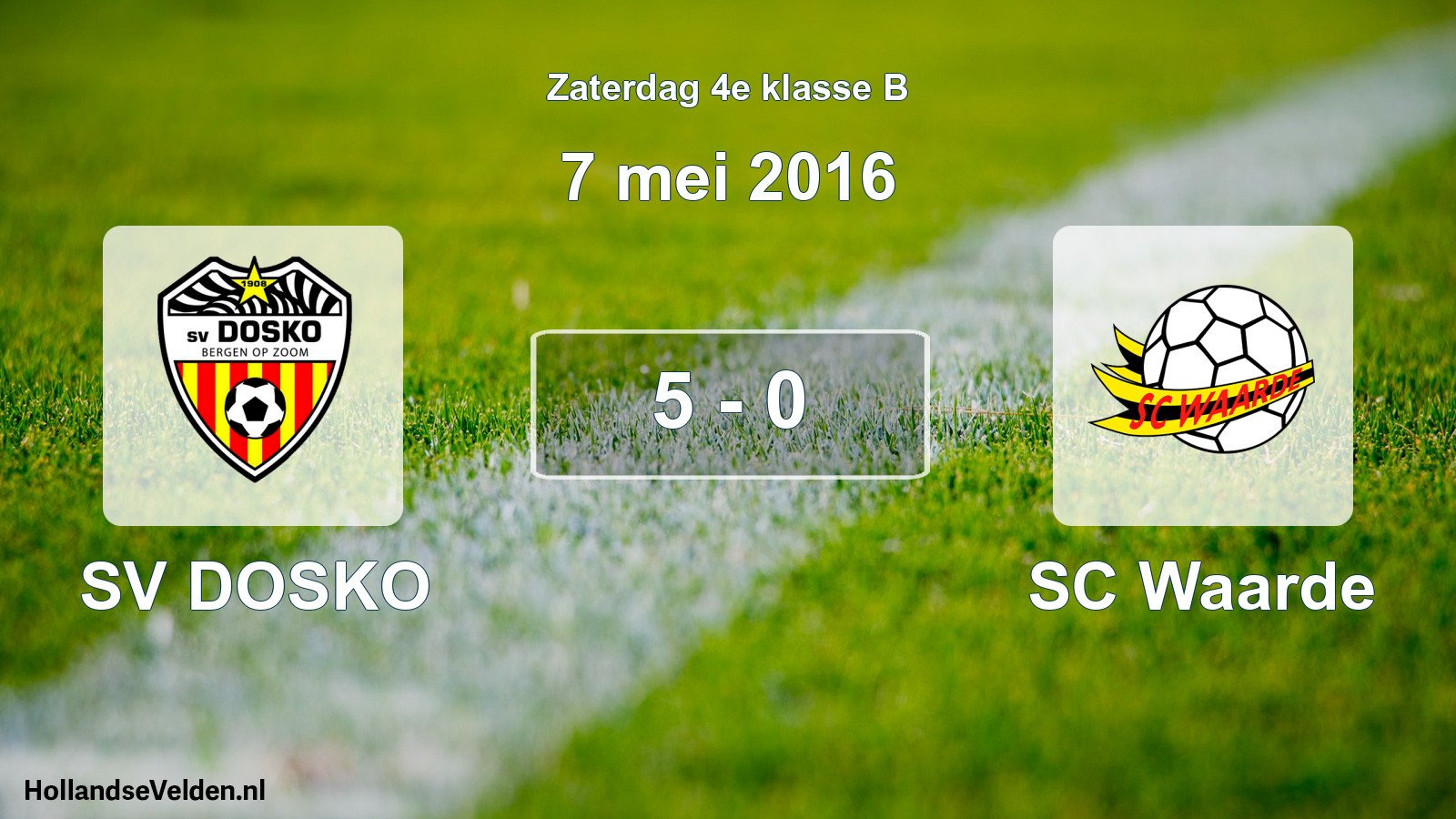 Total number of matches played: SV DOSKO - SC Waarde 5 - 0 (7 May 2016)
