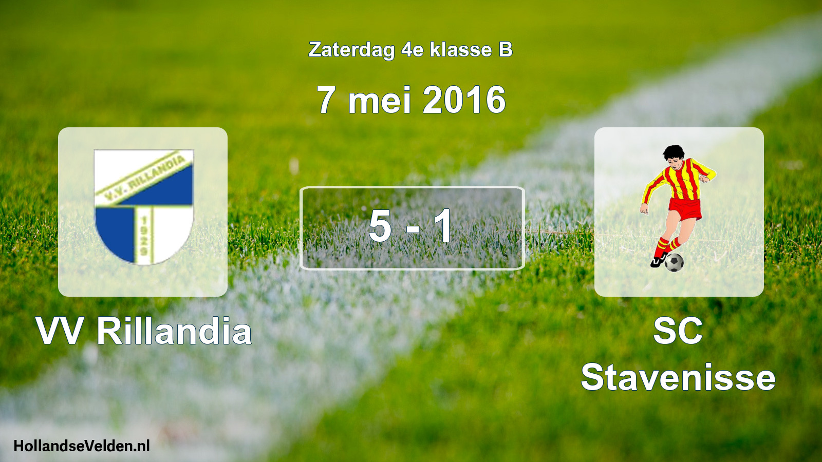 Total number of matches played: VV Rillandia - SC Stavenisse 5 - 1 (7 May 2016)