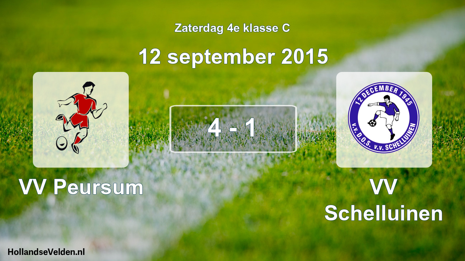Total number of matches played: VV Peursum - VV Schelluinen 4 - 1 (12 September 2015)