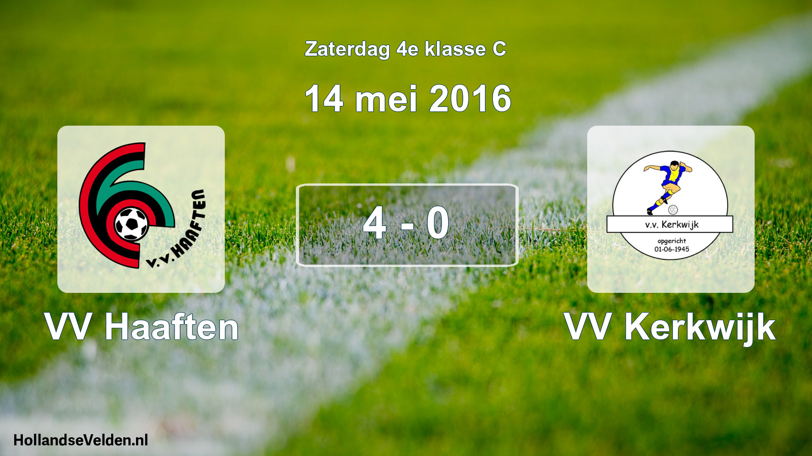Total number of matches played: VV Haaften - VV Kerkwijk 4 - 0 (14 May 2016)