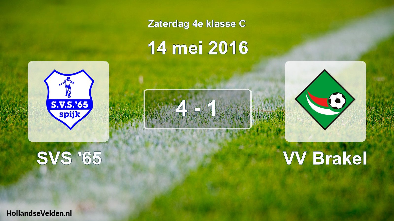 Total number of matches played: SVS '65 - VV Brakel 4 - 1 (14 May 2016)