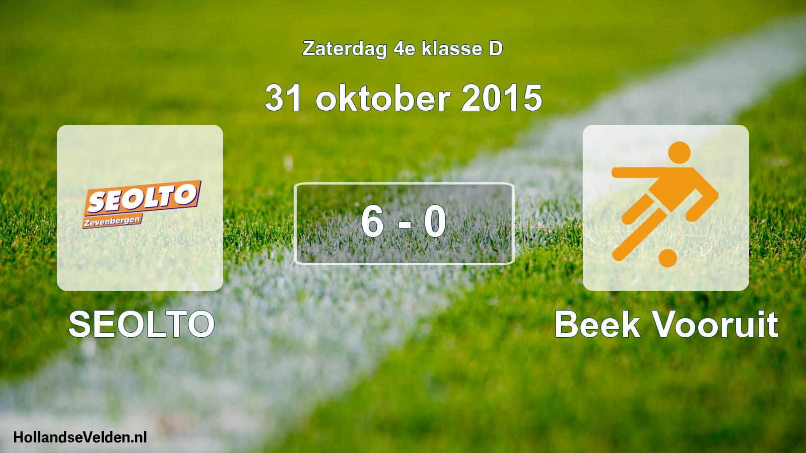 Total number of matches played: SEOLTO - Beek Vooruit 6 - 0 (31 October 2015)