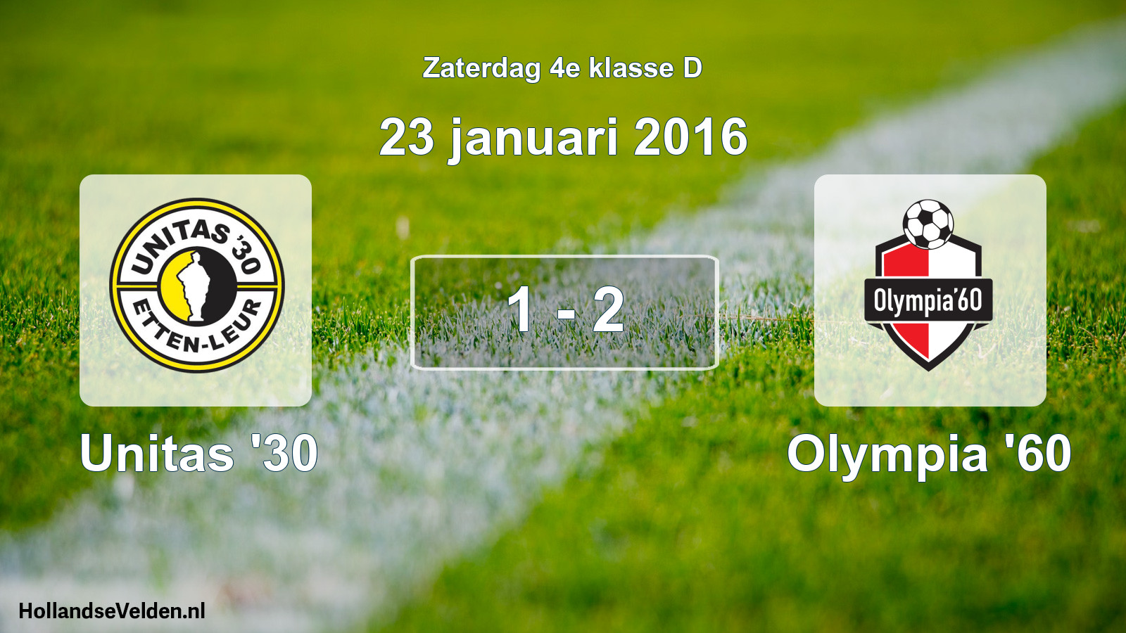 Total number of matches played: Unitas '30 - Olympia '60 1 - 2 (23 January 2016)