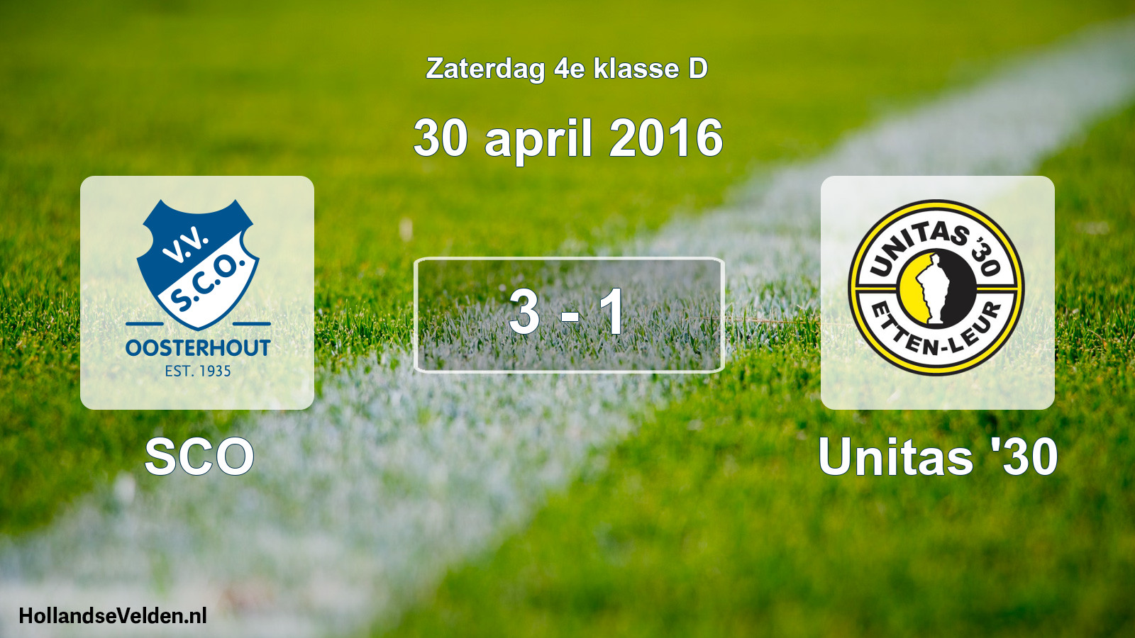 Total number of matches played: SCO - Unitas '30 3 - 1 (30 April 2016)