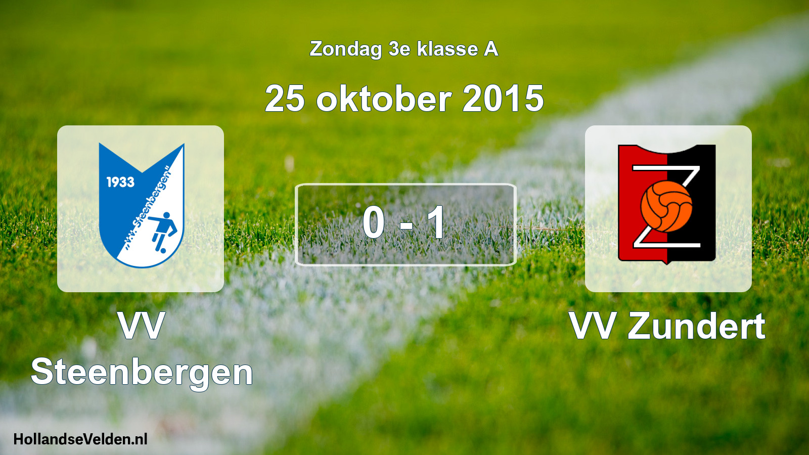 Total number of matches played: VV Steenbergen - VV Zundert 0 - 1 (25 October 2015)