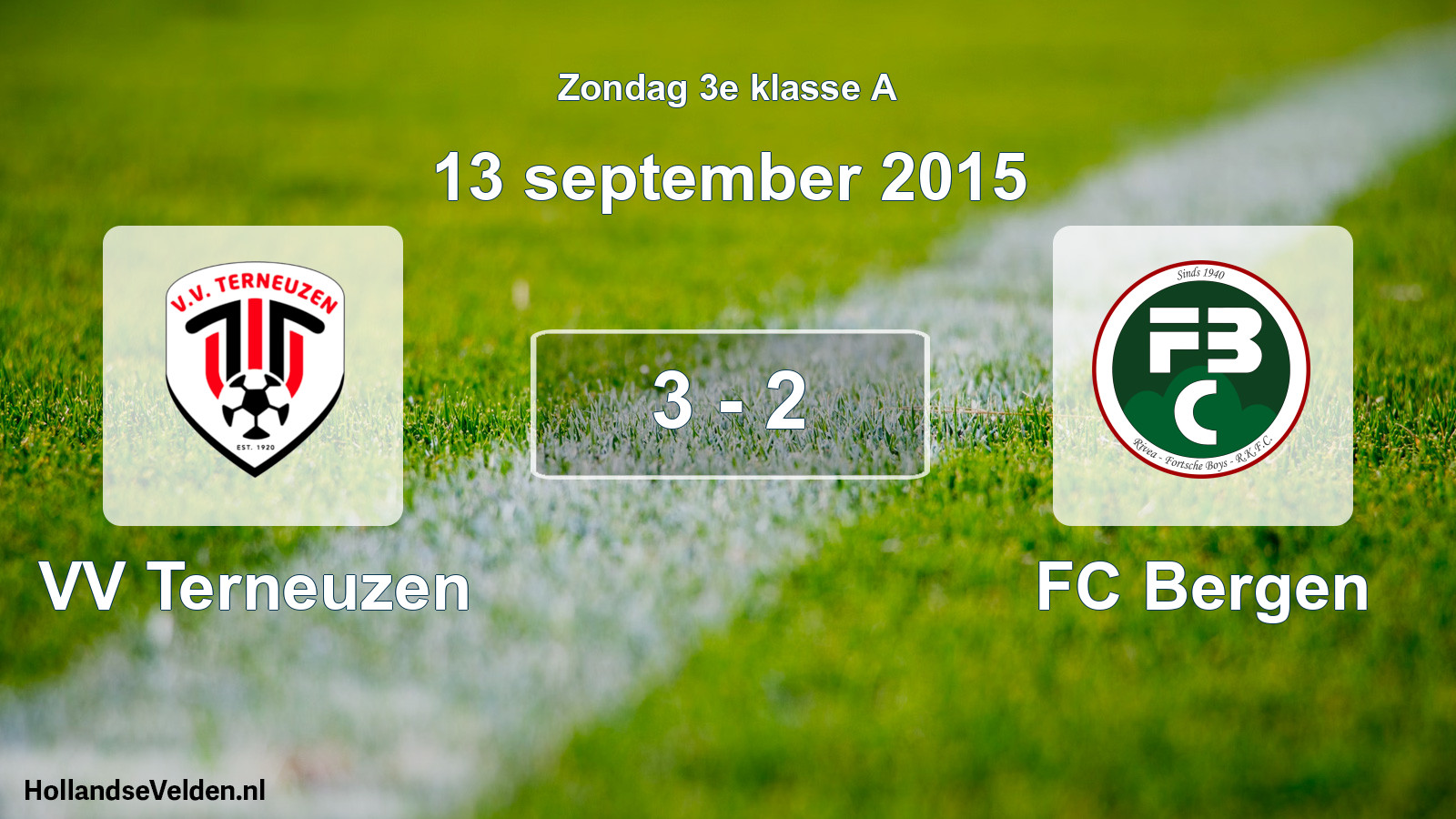 Total number of matches played: VV Terneuzen - FC Bergen 3 - 2 (13 September 2015)