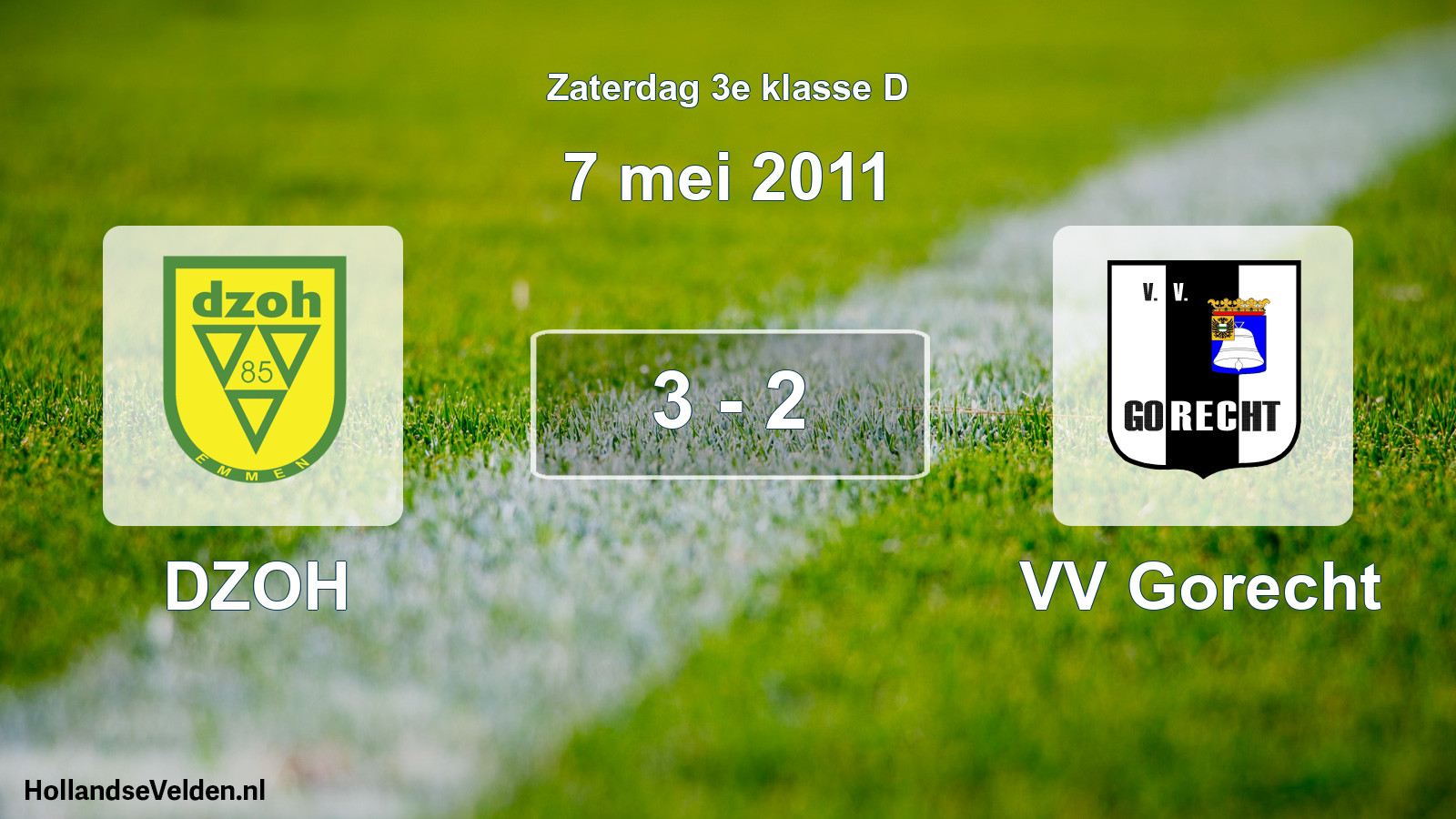 Total number of matches played: DZOH - VV Gorecht 3 - 2 (7 May 2011)