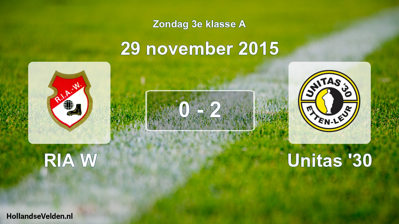 Total number of matches played: RIA W - Unitas '30 0 - 2 (29 November 2015)