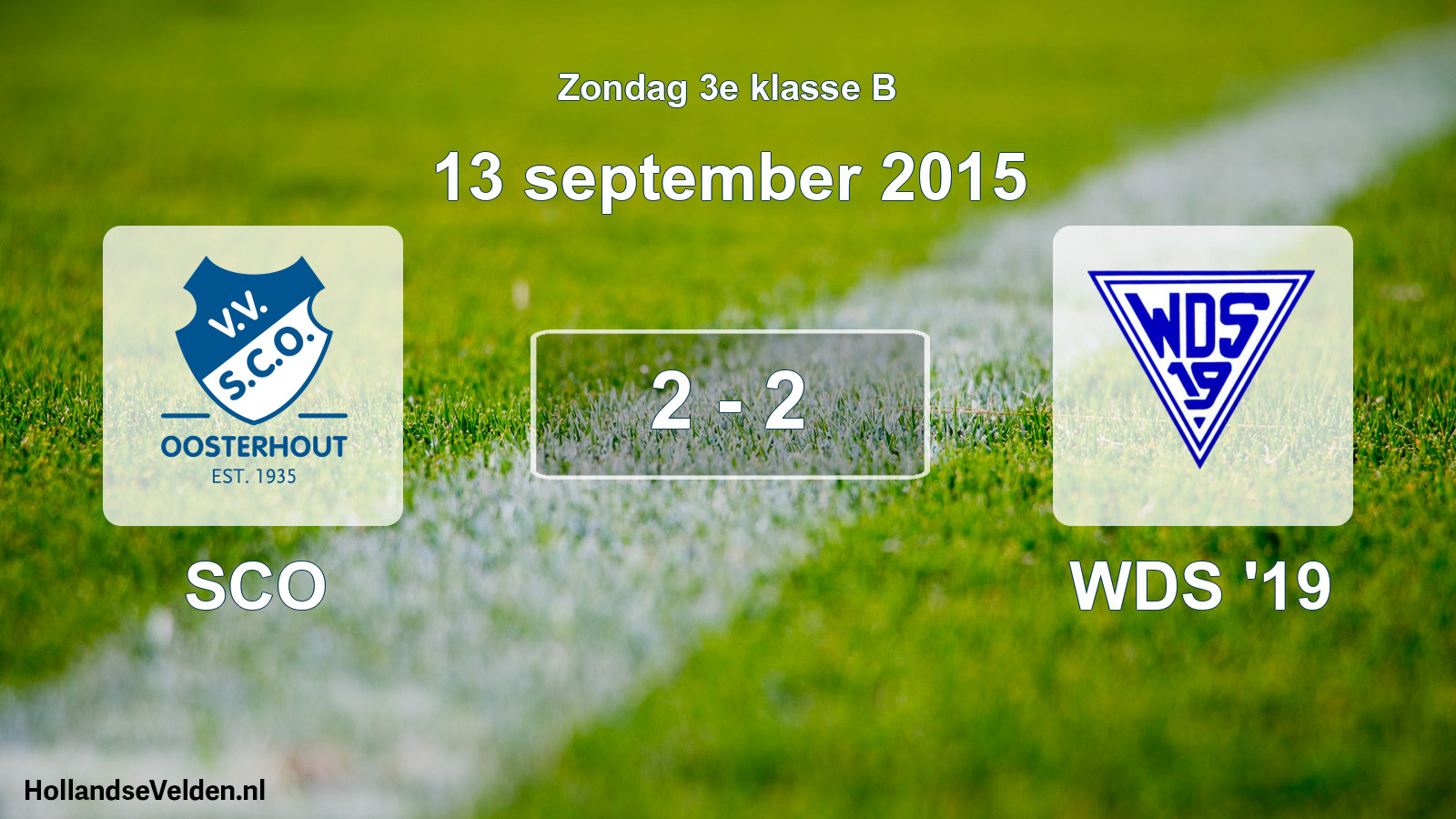 Total number of matches played: SCO - WDS '19 2 - 2 (13 September 2015)