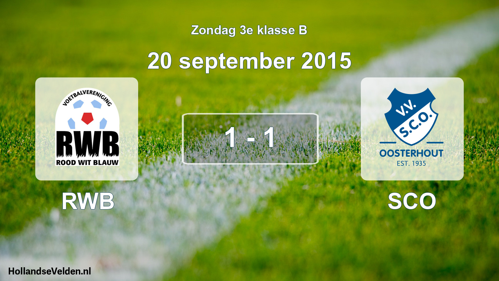 Total number of matches played: RWB - SCO 1 - 1 (20 September 2015)