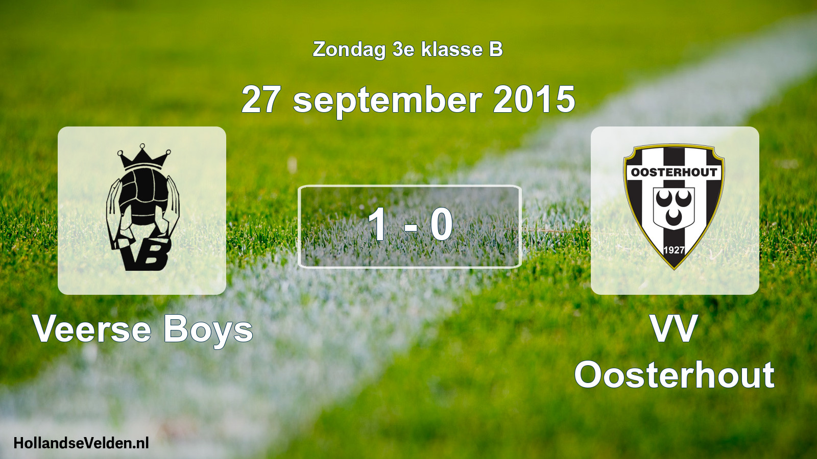 Total number of matches played: Veerse Boys - VV Oosterhout 1 - 0 (27 September 2015)