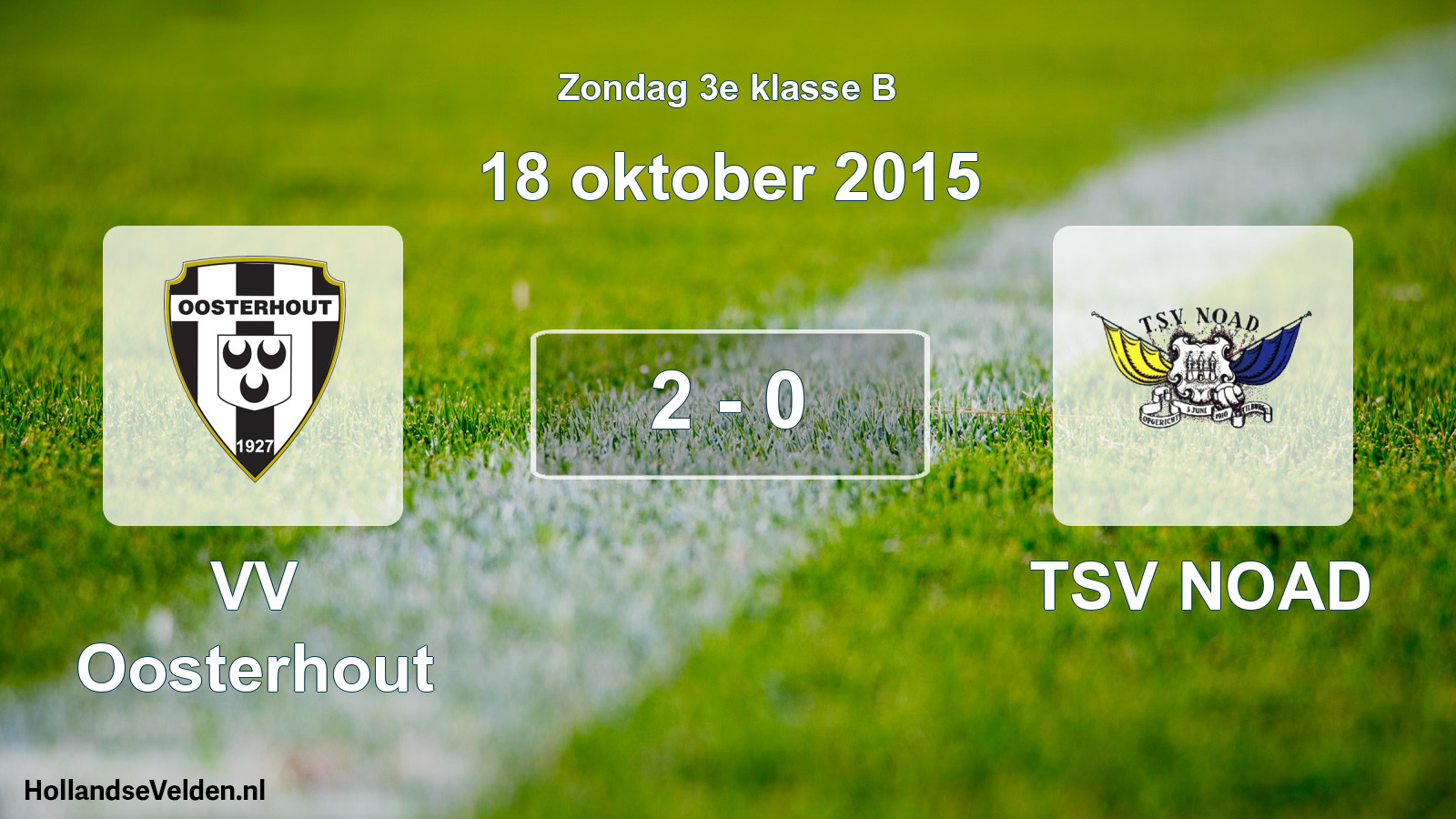 Total number of matches played: VV Oosterhout - TSV NOAD 2 - 0 (18 October 2015)