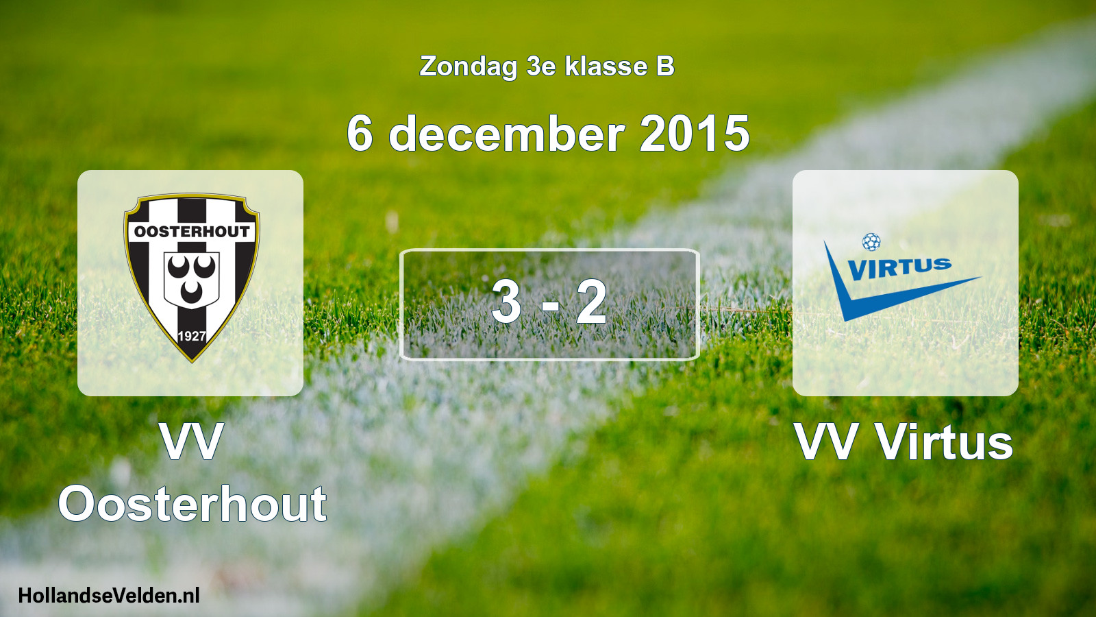 Total number of matches played: VV Oosterhout - VV Virtus 3 - 2 (6 December 2015)