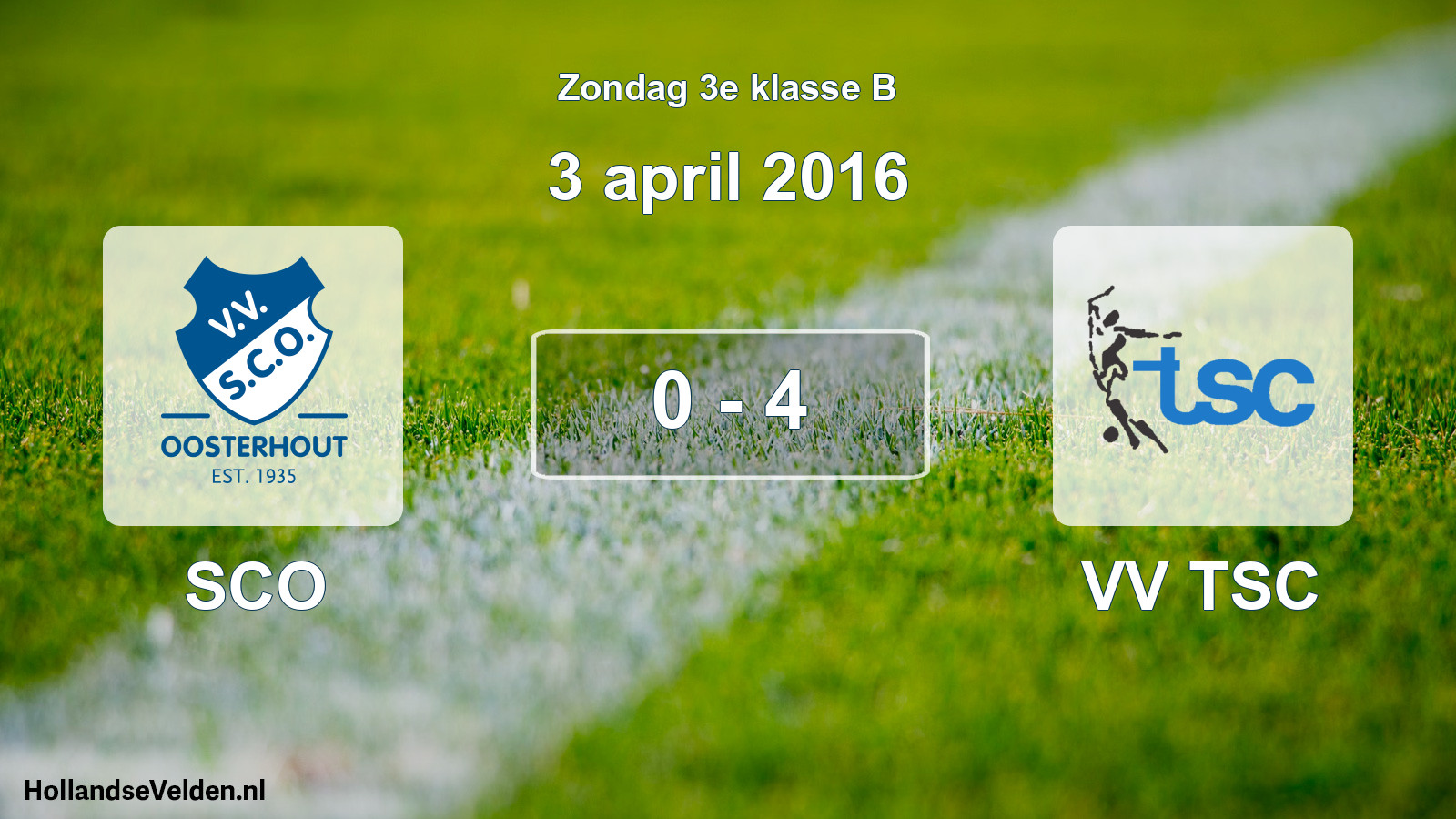 Total number of matches played: SCO - VV TSC 0 - 4 (3 April 2016)