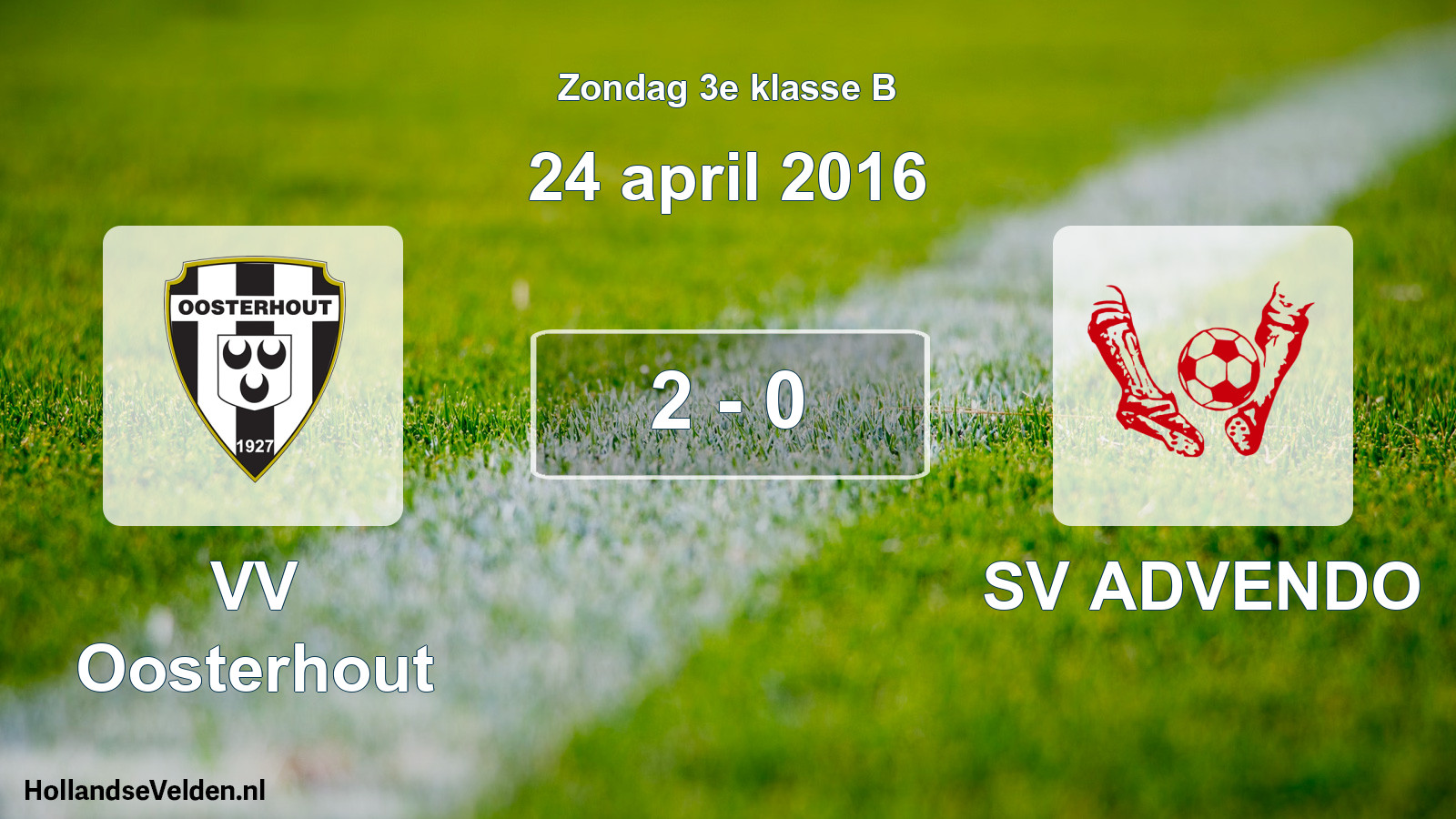 Total number of matches played: VV Oosterhout - SV ADVENDO 2 - 0 (24 April 2016)
