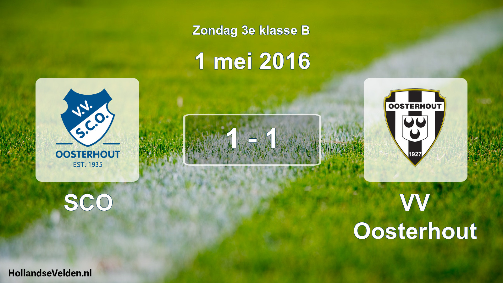 Total number of matches played: SCO - VV Oosterhout 1 - 1 (1 May 2016)