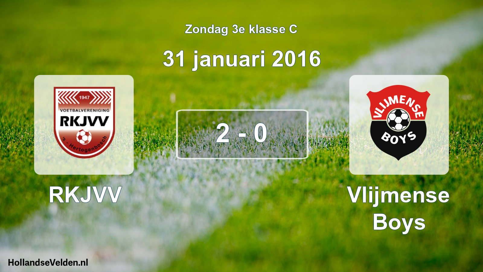 Total number of matches played: RKJVV - Vlijmense Boys 2 - 0 (31 January 2016)