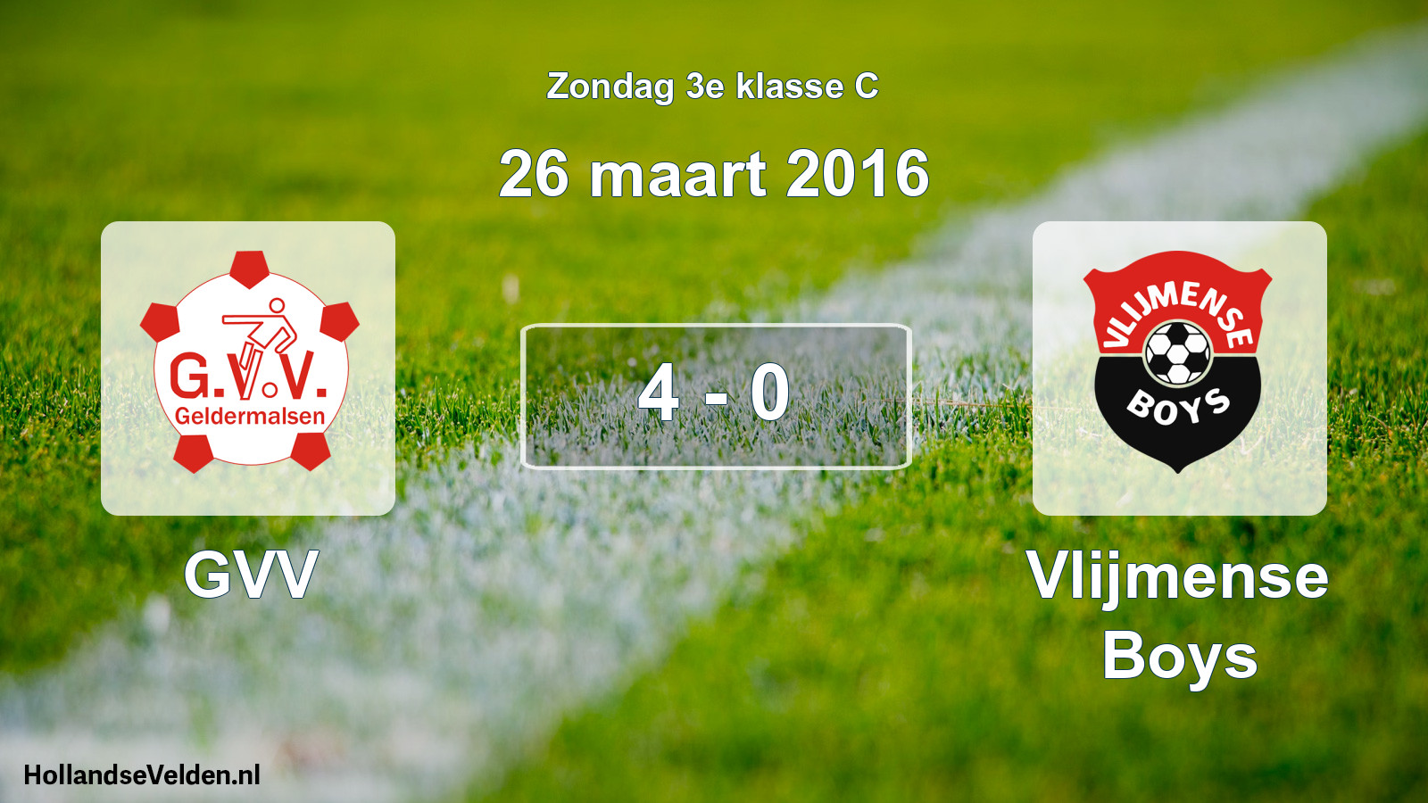 Total number of matches played: GVV - Vlijmense Boys 4 - 0 (26 March 2016)