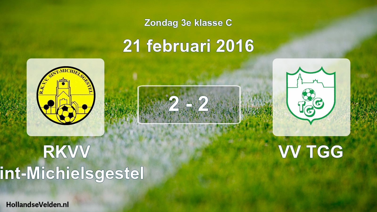 Total number of matches played: RKVV Sint-Michielsgestel - VV TGG 2 - 2 (21 February 2016)
