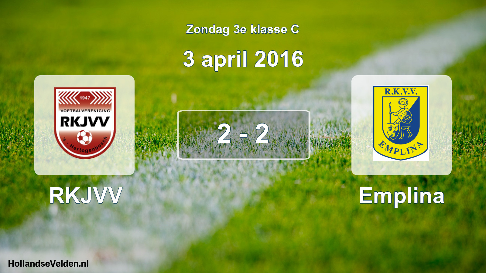 Total number of matches played: RKJVV - Emplina 2 - 2 (3 April 2016)