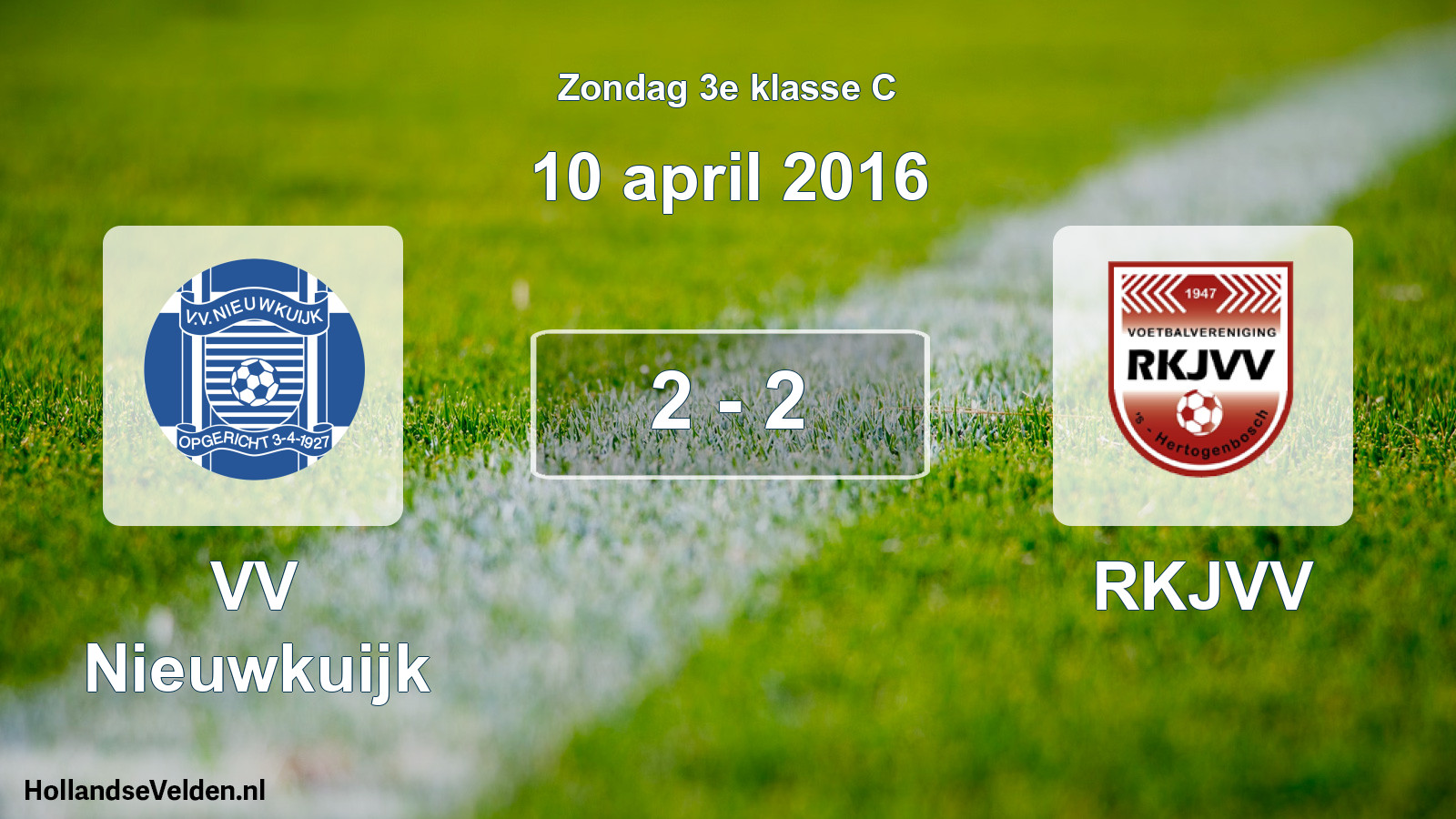 Total number of matches played: VV Nieuwkuijk - RKJVV 2 - 2 (10 April 2016)