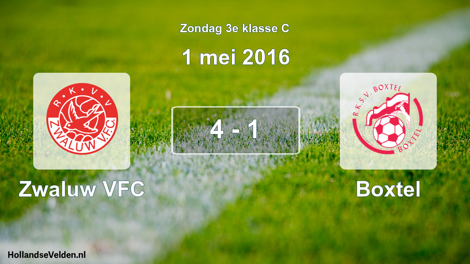 Total number of matches played: Zwaluw VFC - Boxtel 4 - 1 (1 May 2016)
