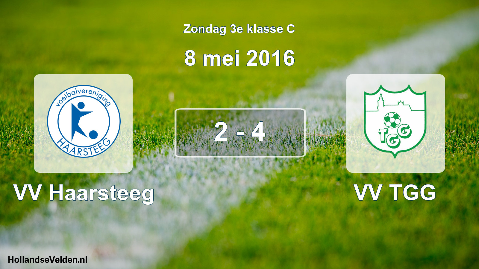 Total number of matches played: VV Haarsteeg - VV TGG 2 - 4 (8 May 2016)