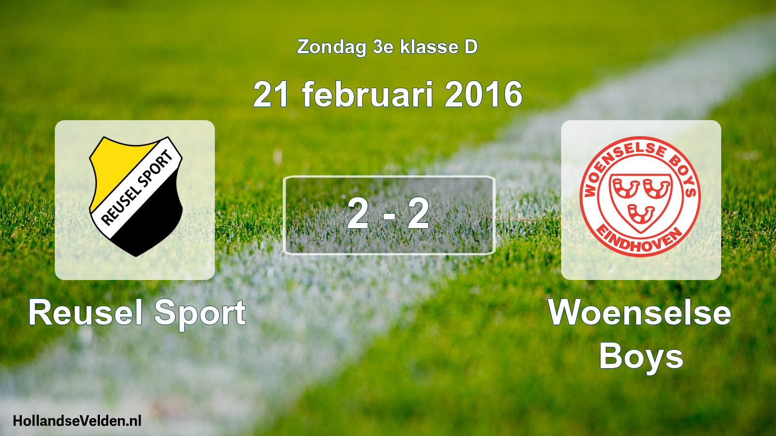 Total number of matches played: Reusel Sport - Woenselse Boys 2 - 2 (21 February 2016)